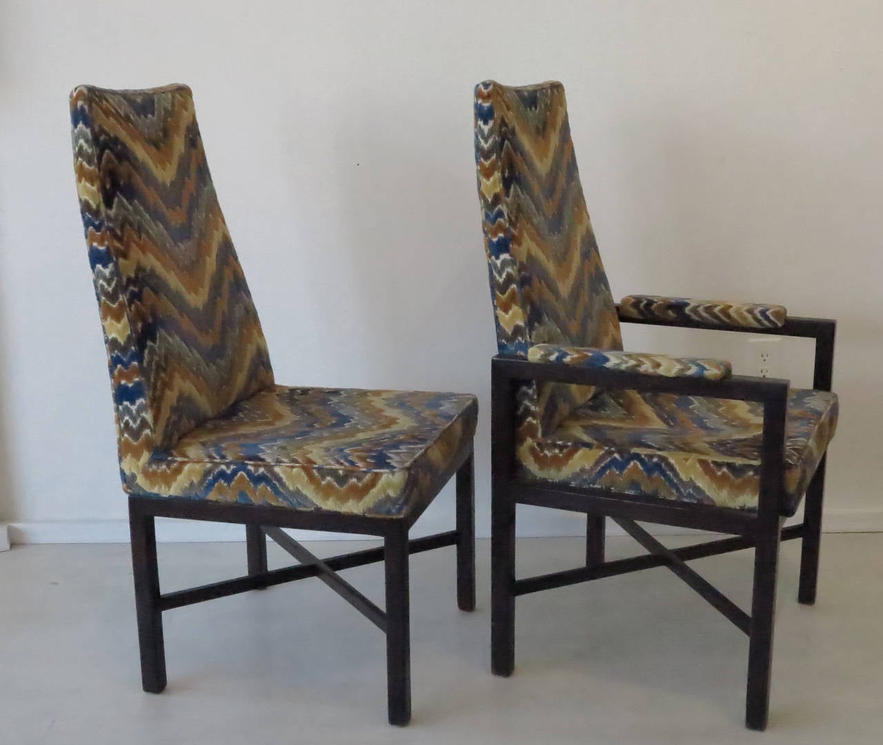Set of Four Dunbar Dining Chairs by Edward Wormley In Good Condition In West Palm Beach, FL