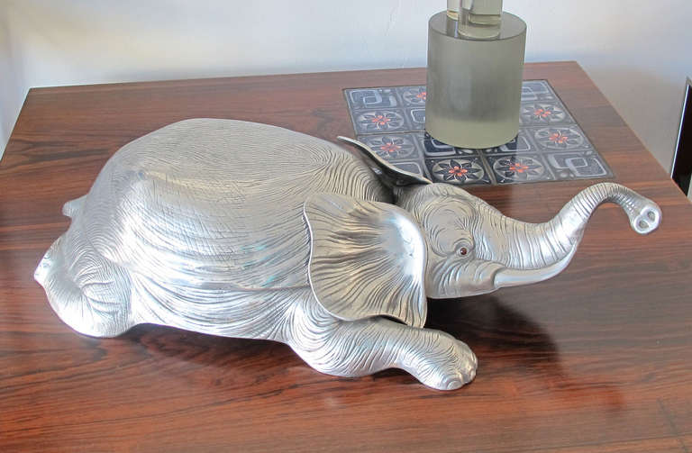 Mid-Century Modern Large Arthur Court Elephant Server