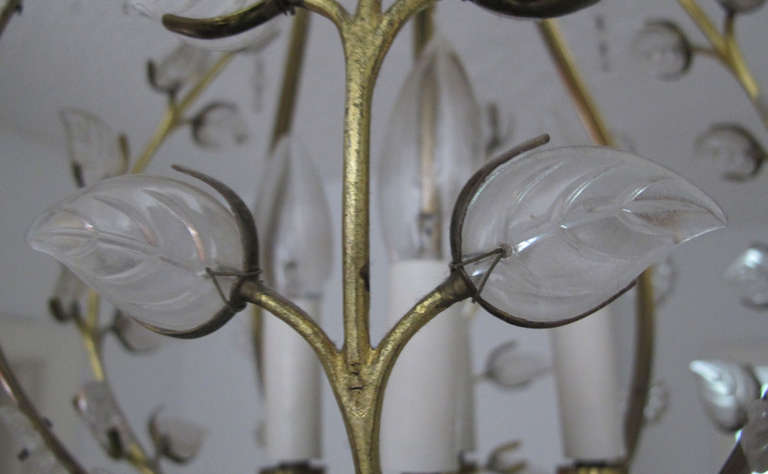 Attributed to Emil Stejnar Small Chandelier In Excellent Condition In West Palm Beach, FL