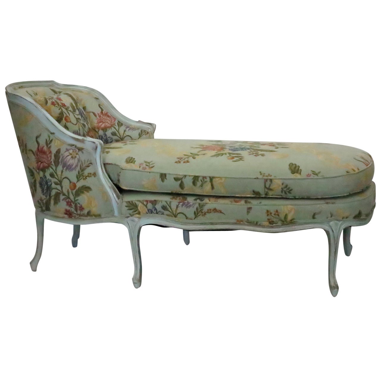 Floral Pattern Chaise Lounge