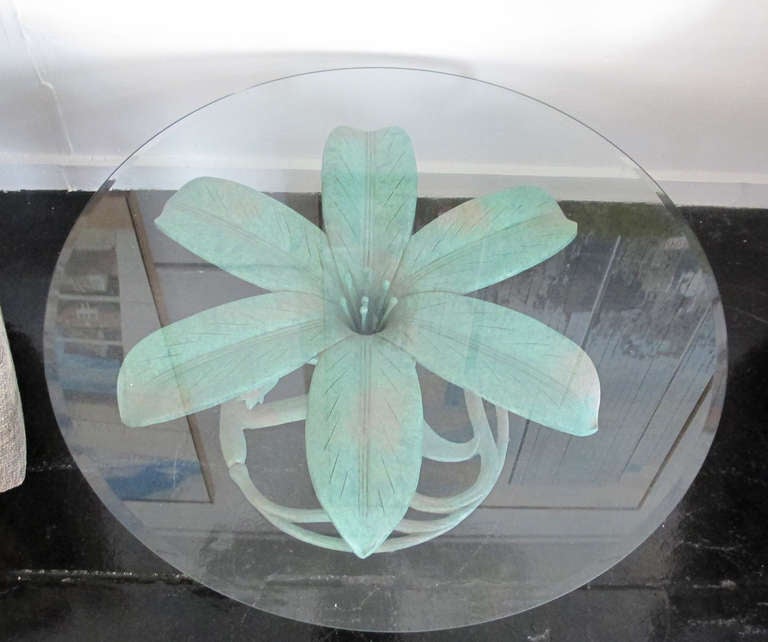 American Arthur Court Aluminum Flower Table
