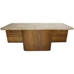 Marble-Top Executive Desk by Vladimir Kagan 11