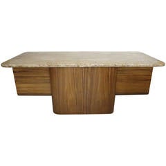 Marble-Top Executive Desk by Vladimir Kagan