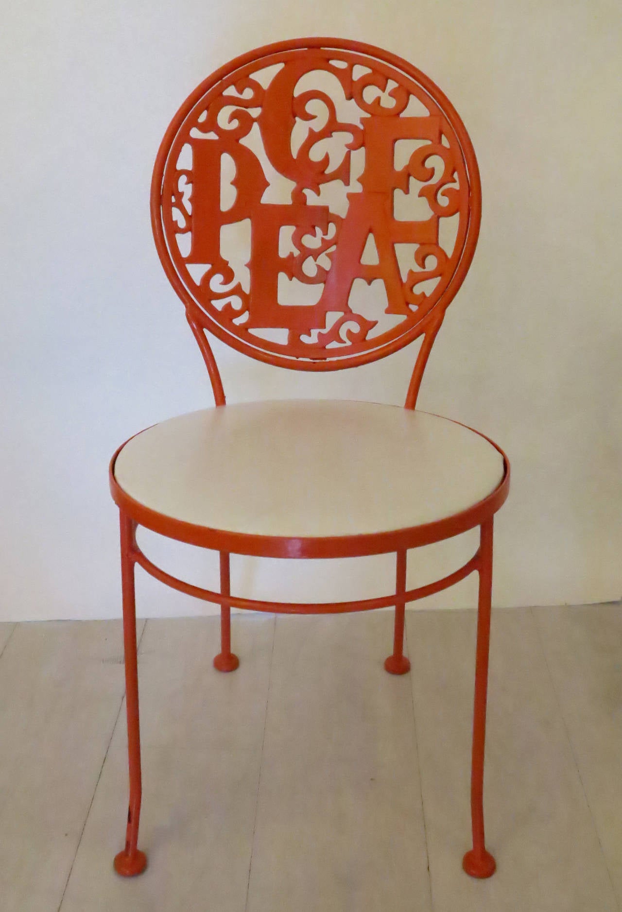 Dining Chairs Peace, Love, and Pizza For Sale at 1stdibs
