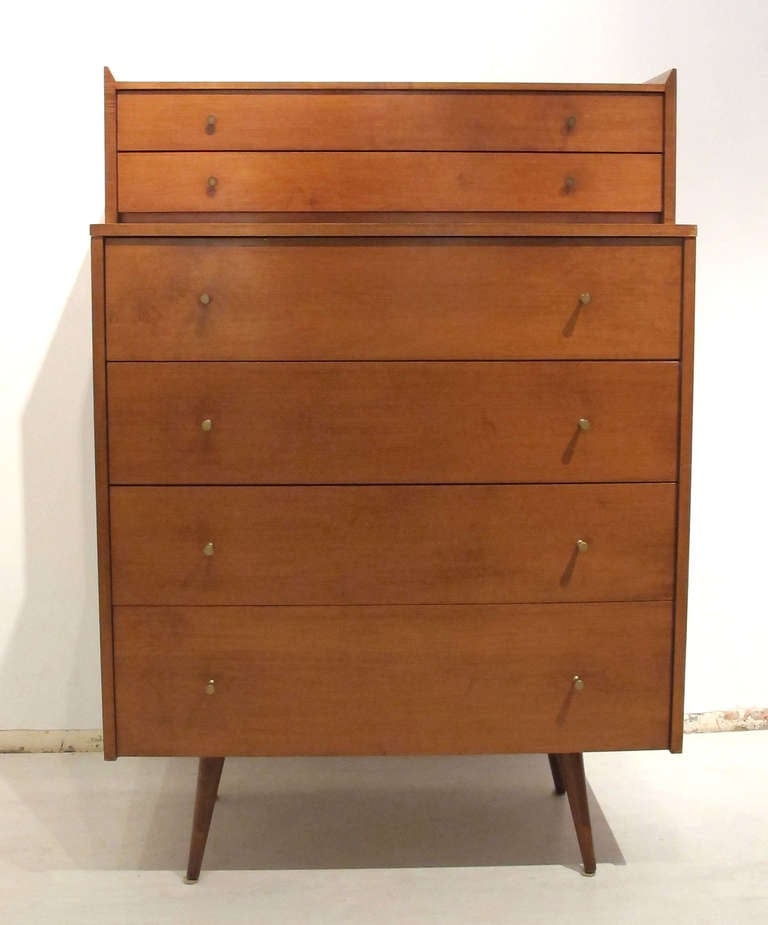 Paul McCobb Planner Group Four-Drawer Dresser Two Jewelry Drawers on Top. Good original finish.