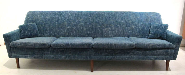 DUX  Sofa made in Scandinavian in 60's space age style. Four seat sofa in very good condition. Upholstery is very clean with very minimal wear.