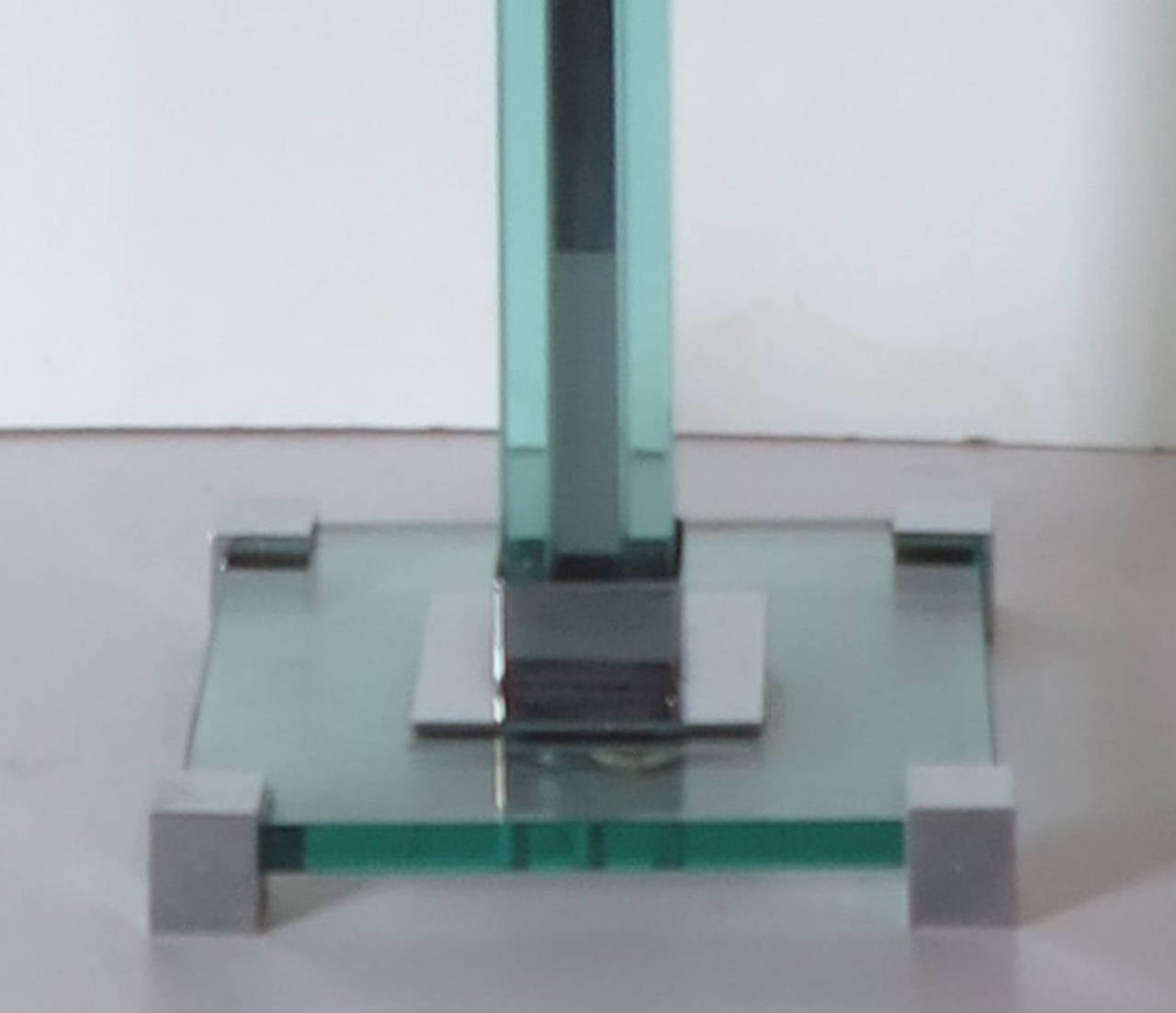Mid-Century Modern Gianfranco Frattini Glass and Chrome Torchiere