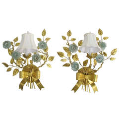 Pair of Murano Sconces in Deco Style