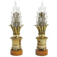 Art Deco Crystal and Bakelite Lamps