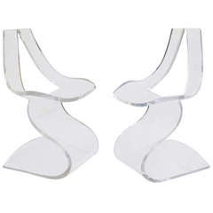 Pair of Lucite "Dumas" Chairs by Boris Tabacoff