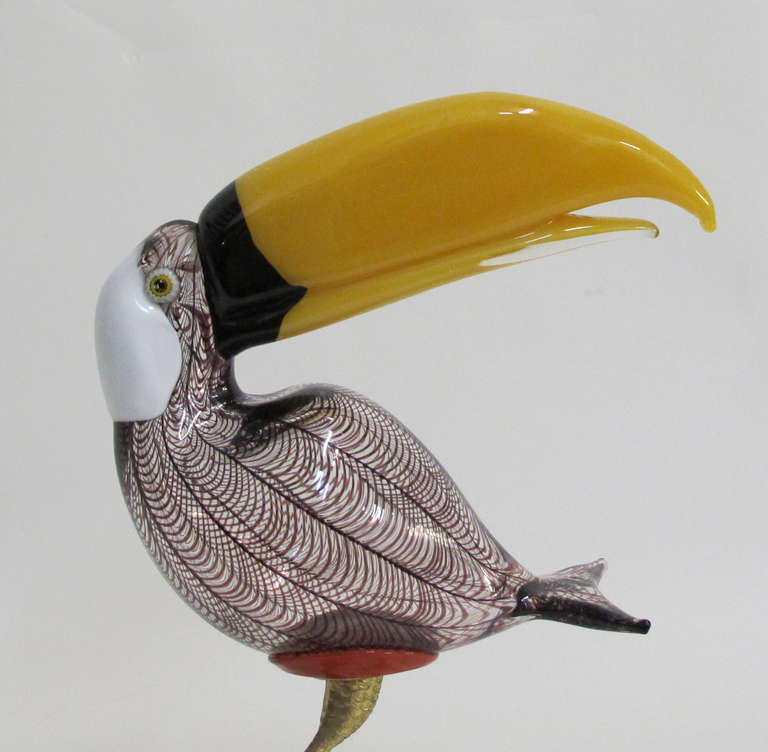 Italian Lico Zanetti Large Size Murano Toucan