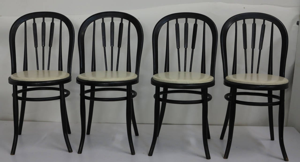Wiener Werkstätte cafe dining chairs.