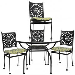 Sunface Wrought Iron patio Set 3