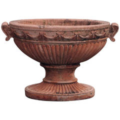 Cast Stone Planter with Terracotta Finish