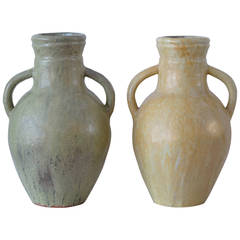 Addison Mizner two Art Pottery Handled Jugs