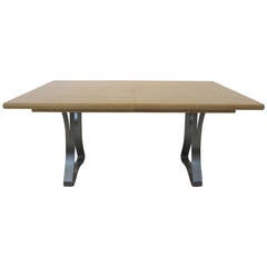 Cerused Oak "Eclipse" Dining Room Table by Jay Spectre