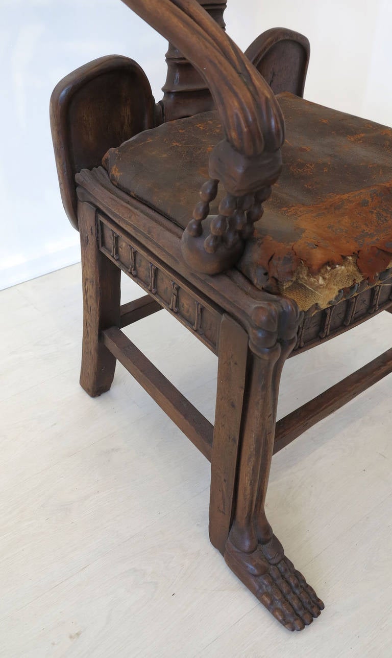 Arts and Crafts 19th Century Rare Skeleton Chair