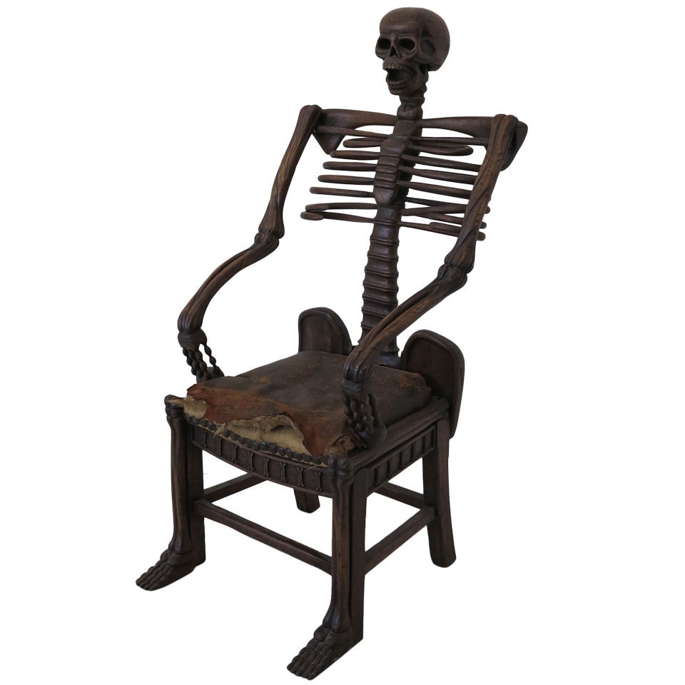 19th Century Rare Skeleton Chair