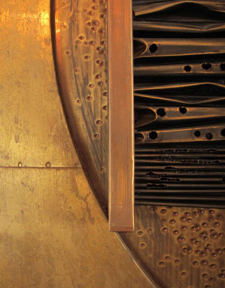 American Paul Vanders Brass Wall Sculpture