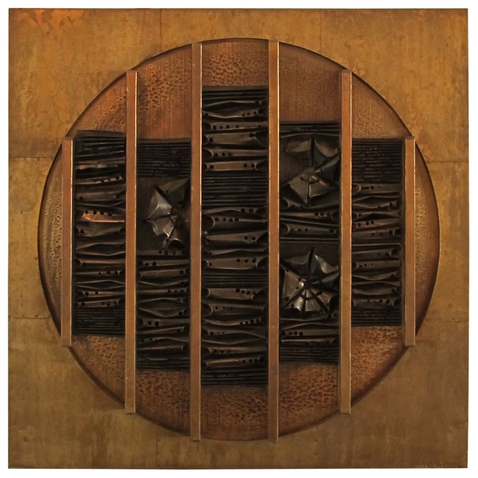 Paul Vanders Brass Wall Sculpture