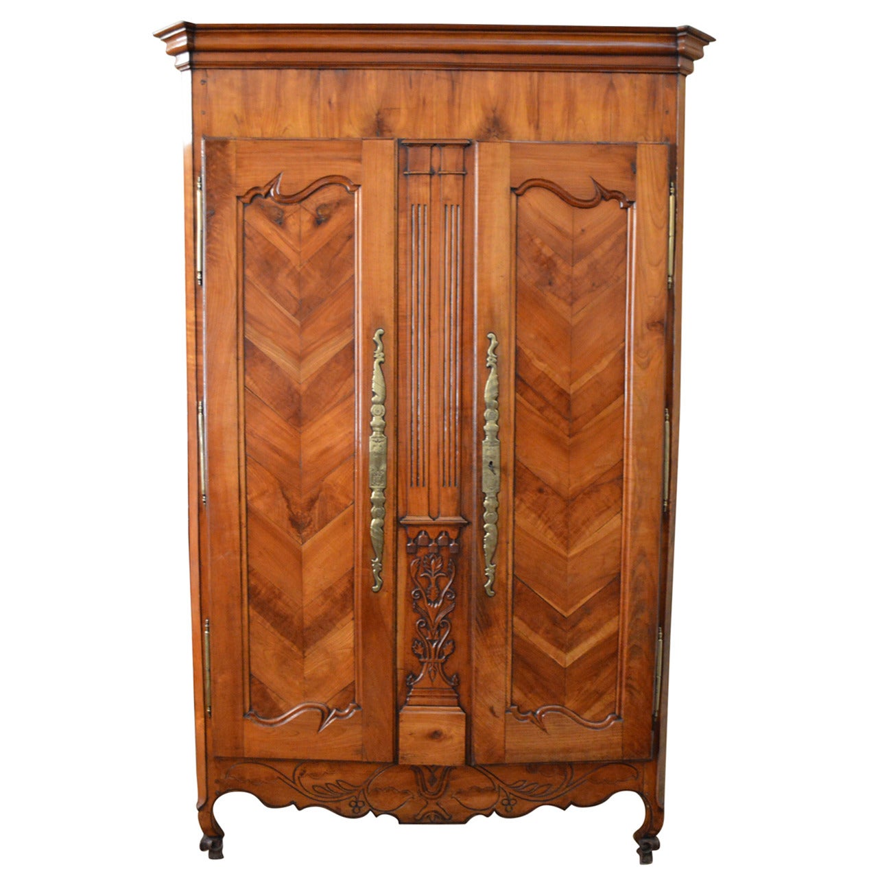 French Antique Armoire Cabinet, 18th Century For Sale