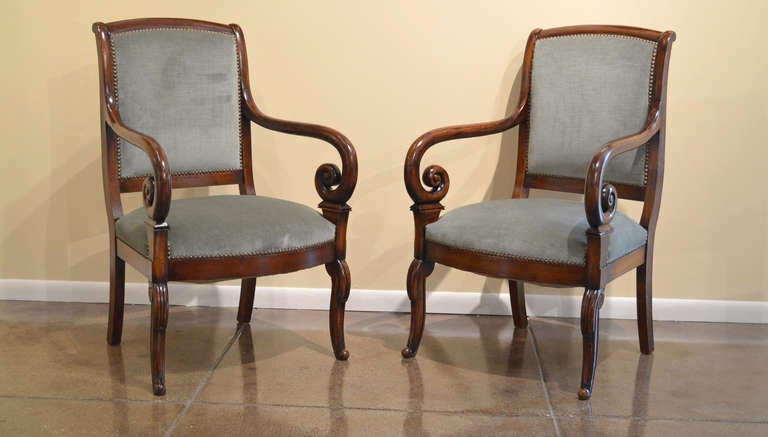 Pair of 19th Century Fruitwood French chairs
Louis Philippe