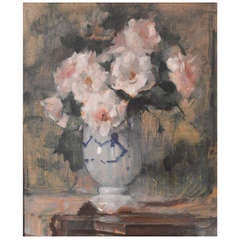 "White Roses" oil on board