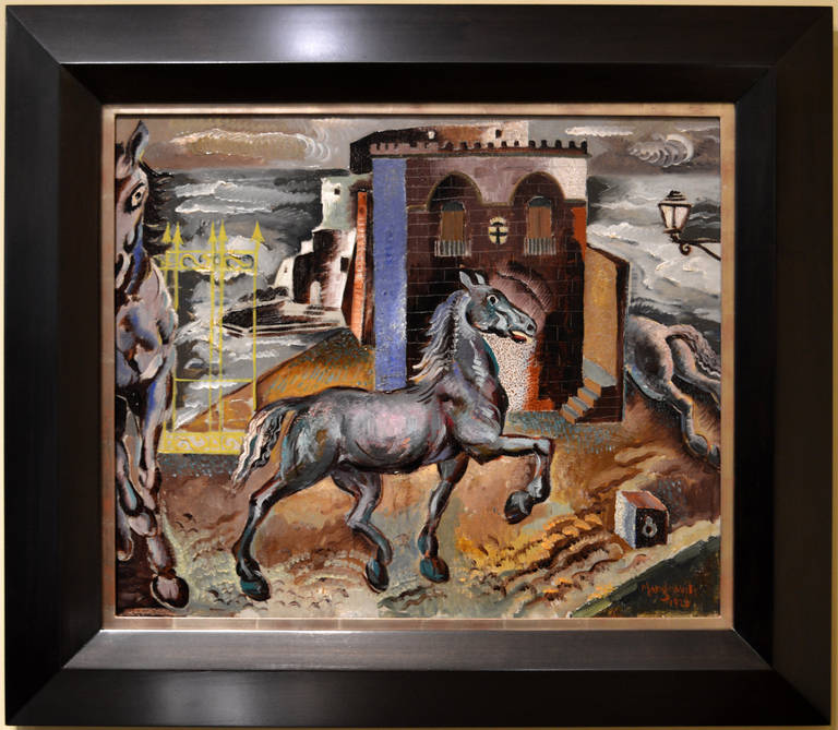 Peppino Mangravite 'Horses by an Old Tribunal'