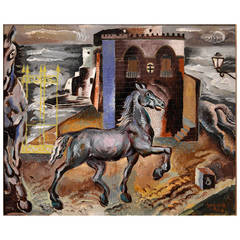 Peppino Mangravite 'Horses by an Old Tribunal'