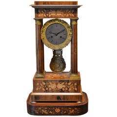 19th Century, Marquetry Inlay Clock 3