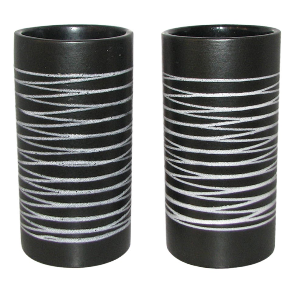Haeger Black Pottery Vase
