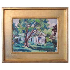 Oil Painting of White House by H Johnson