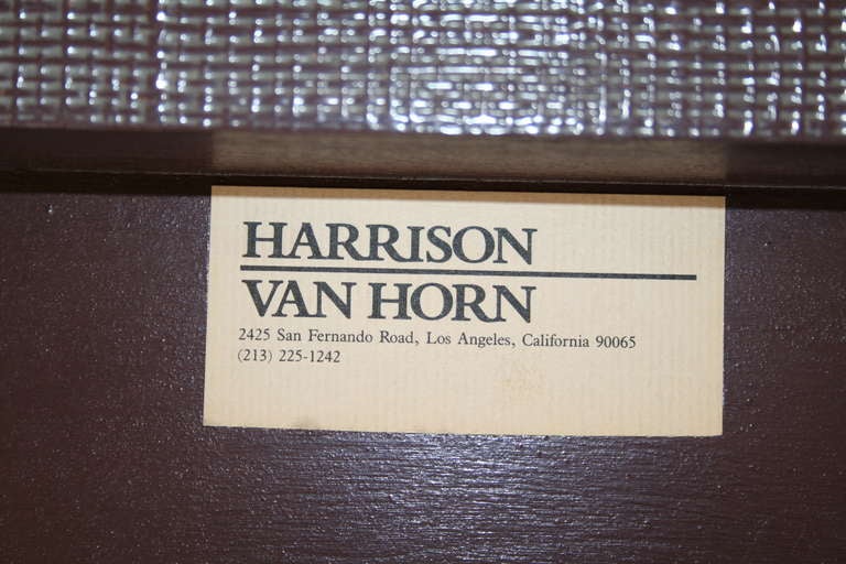 Harrison Van Horn Rattan Coffee Table In Excellent Condition In Washington, DC