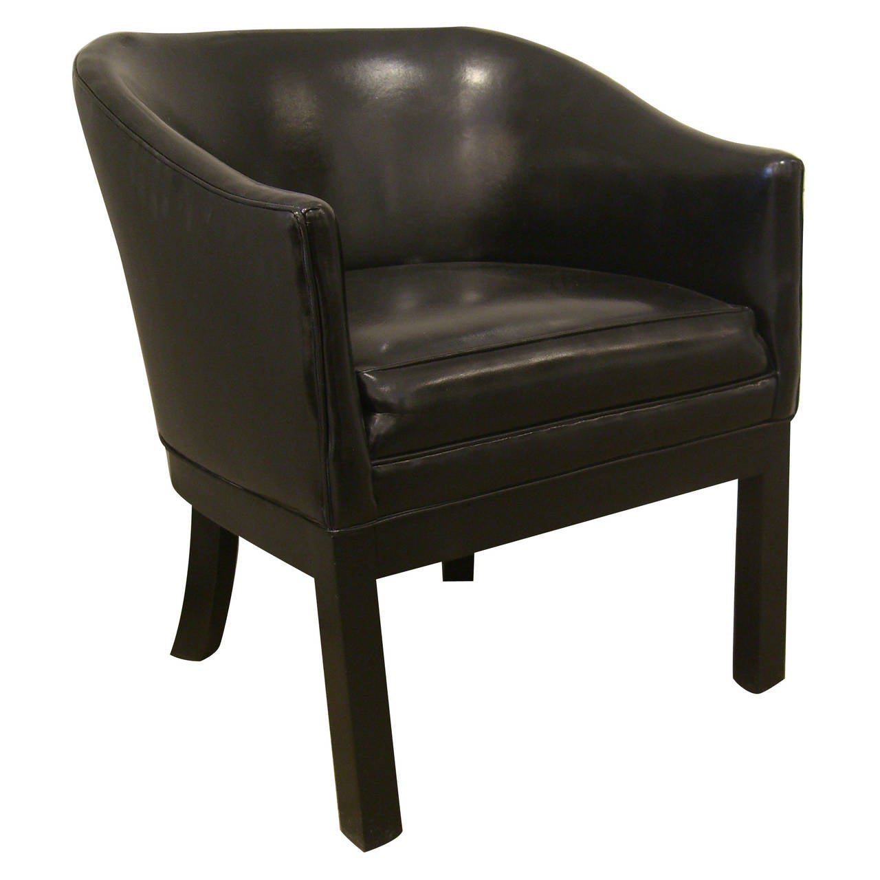 Black Vinyl Occasional Chair For Sale at 1stdibs