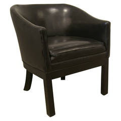 Black Vinyl Occasional Chair 7