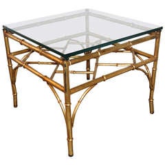 Italian Gilt Chinese Chippendale Style Occasional Table 7
