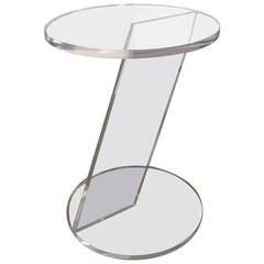 Lucite Angle Side Table
