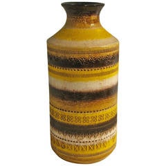 Rosenthal Netter Yellow Striped Ceramic Vase