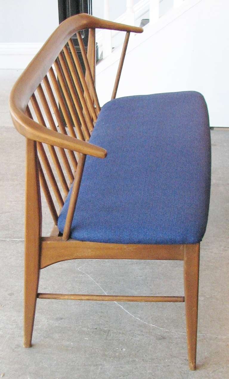 Mid-Century Modern Danish Modern Walnut Deacons Bench