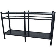Black Bamboo Style Sofa Table