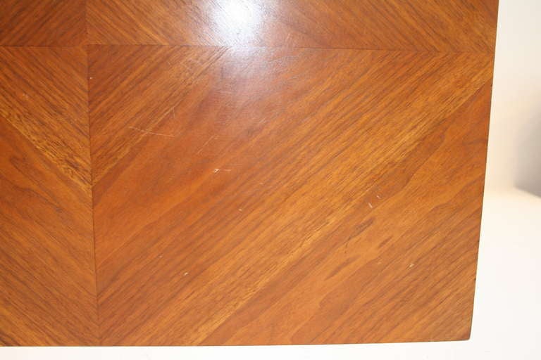 American Lane Furniture Co Walnut Parsons Table