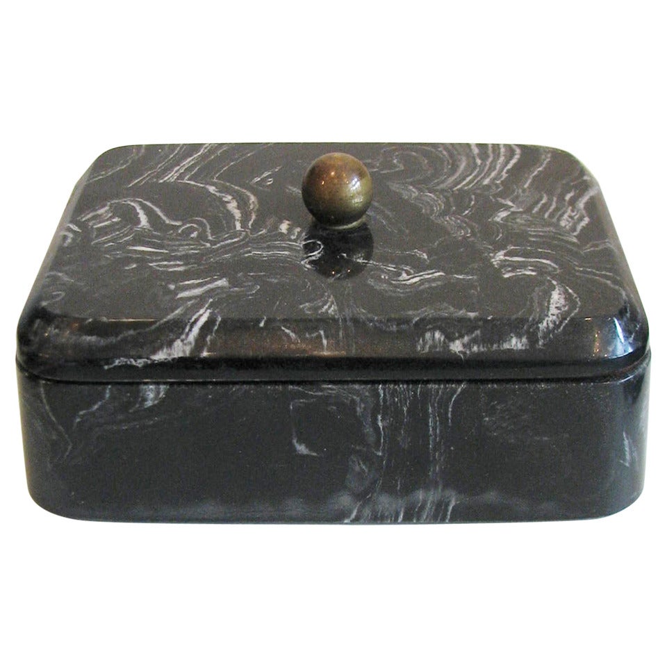 Deco Style Black Marble Box