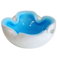 Fantastic Blue Case Glass Murano Bowl