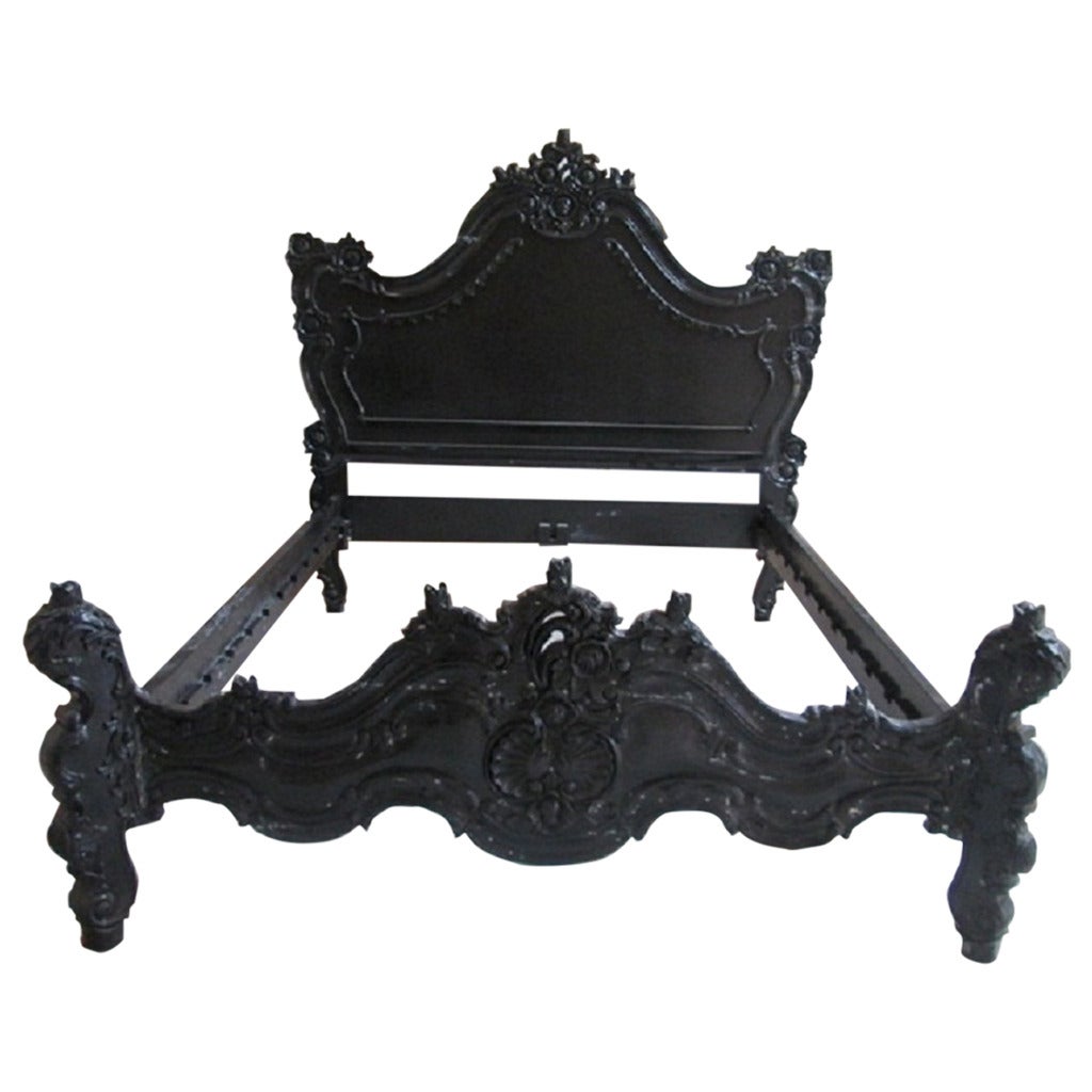 French Rococo, Louis XVI Style Bed in King Size