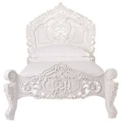 French Louis XV Baroque Style Bed in Twin Size