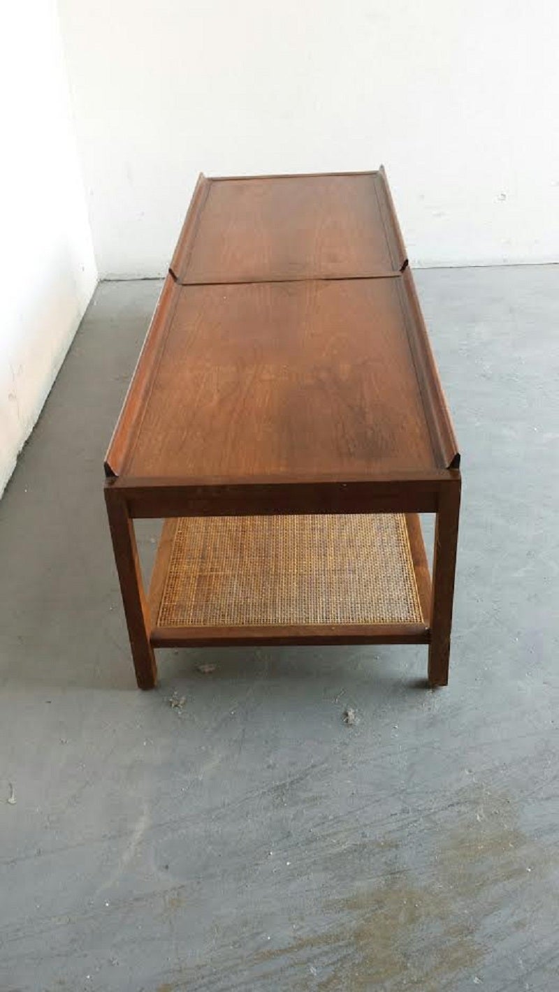 Mid-Century Modern Coffee Table, Large Mid-Century, Two-Tier Coffee Table For Sale