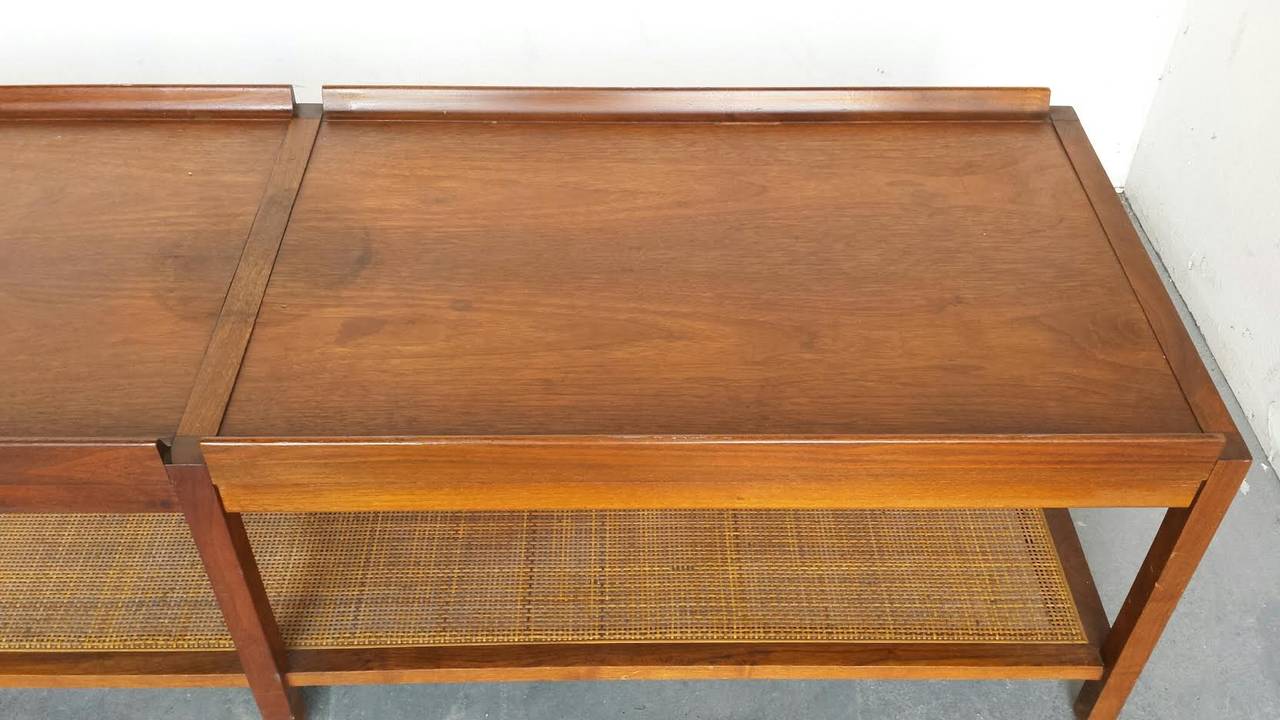 20th Century Coffee Table, Large Mid-Century, Two-Tier Coffee Table For Sale