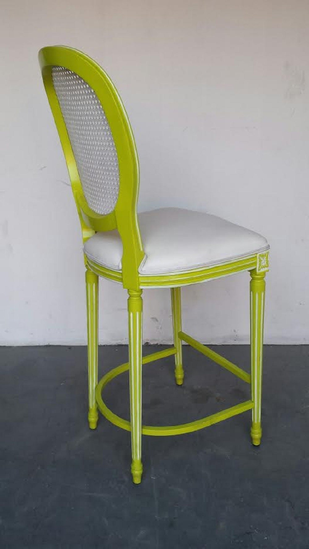 20th Century Bar Chairs, Pair of French Louis XV Style Tall Bar Stool Chairs For Sale