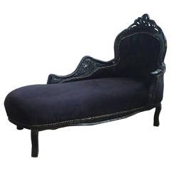 Vintage French Louis XV Style Chaise Longue
