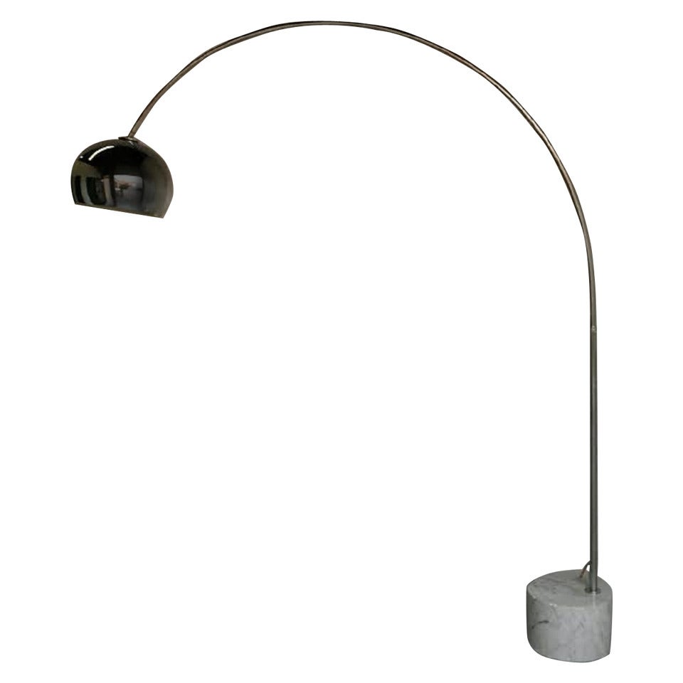 Floor Lamp, Mid-Century Italian Arc Lamp in Harvey Guzzini Style For Sale